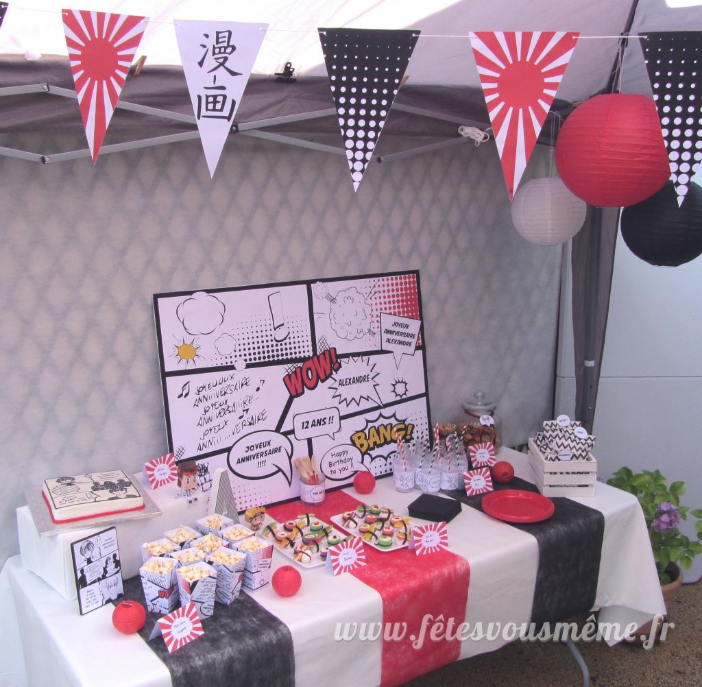 decoration anniversaire manga