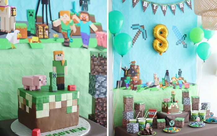decoration anniversaire minecraft