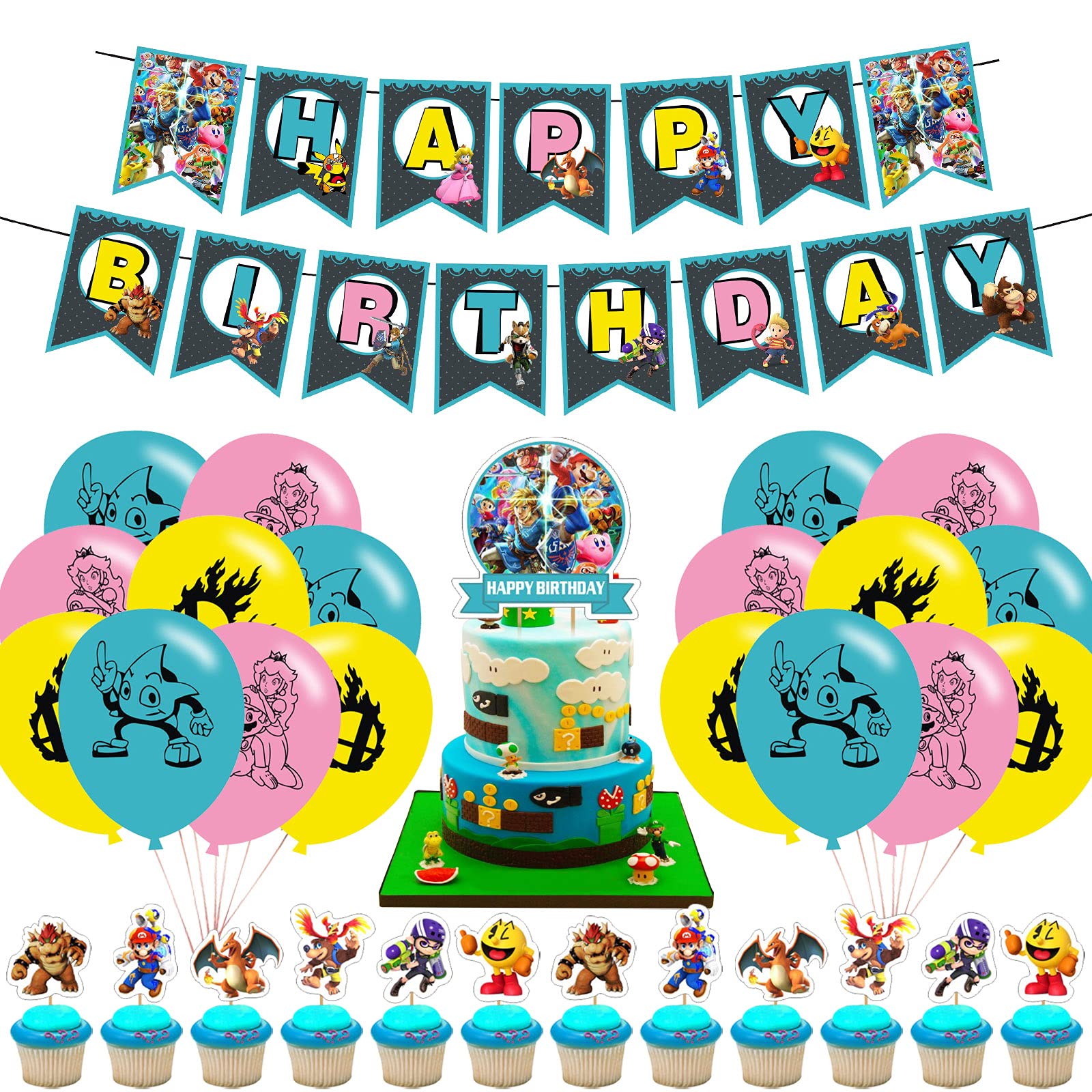 decoration anniversaire super smash bros