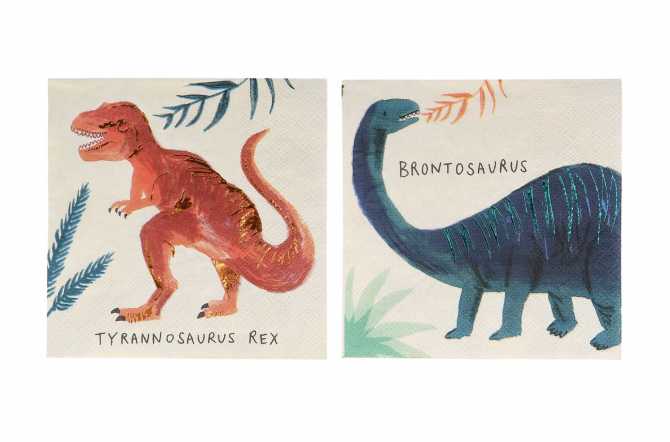 serviette dinosaure